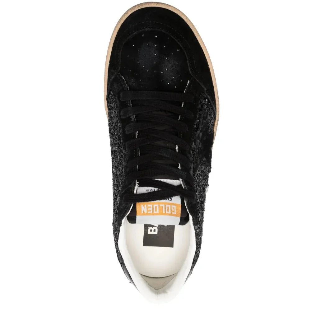 Golden Goose Ball Star glitter sneakers all Black