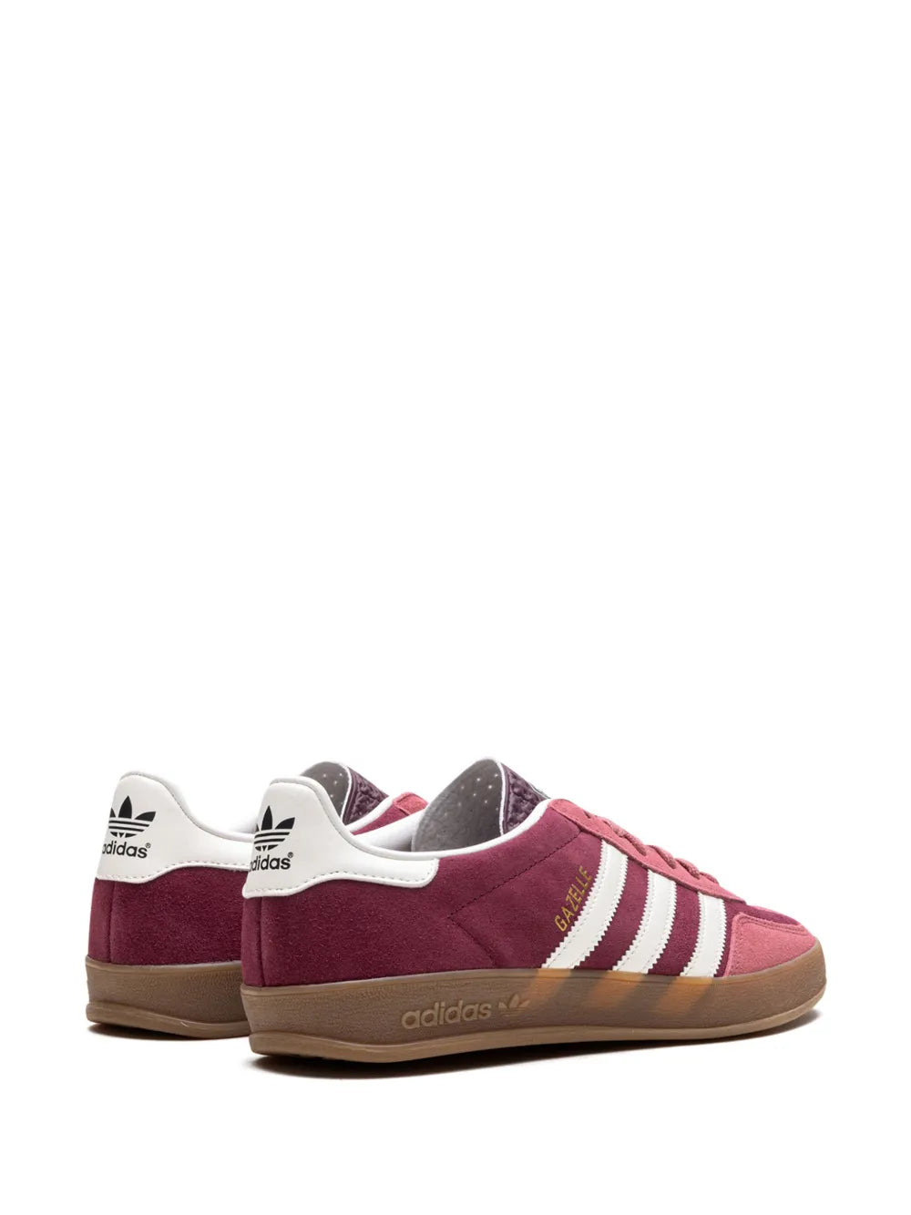 gazelle burgundy x white sneakers (women)