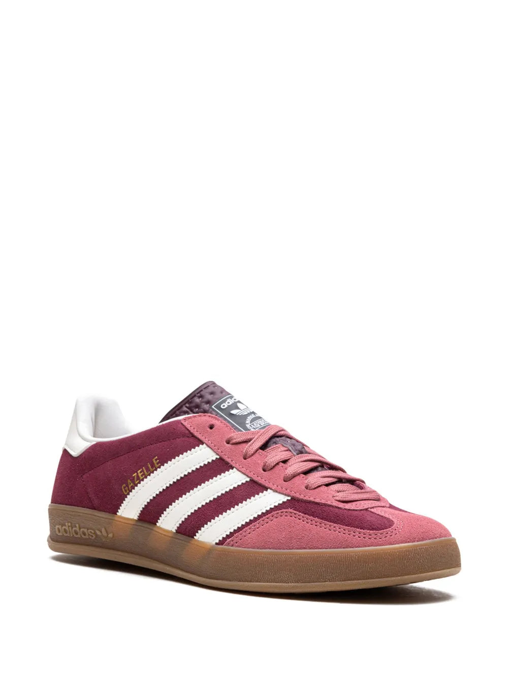 gazelle burgundy x white sneakers (women)
