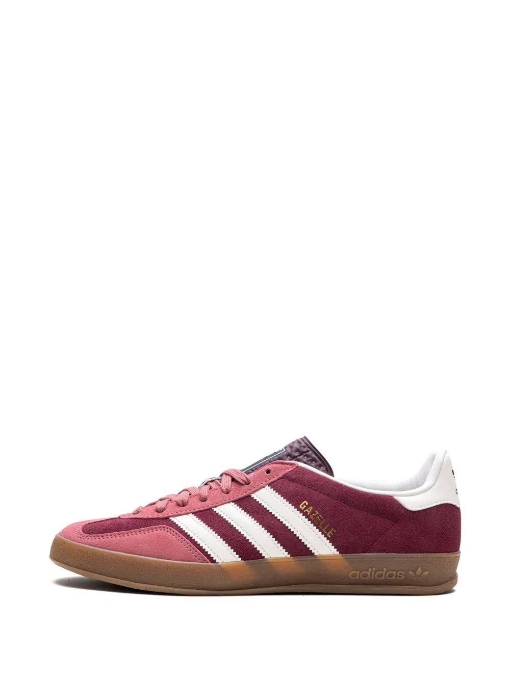 gazelle burgundy x white sneakers (women)