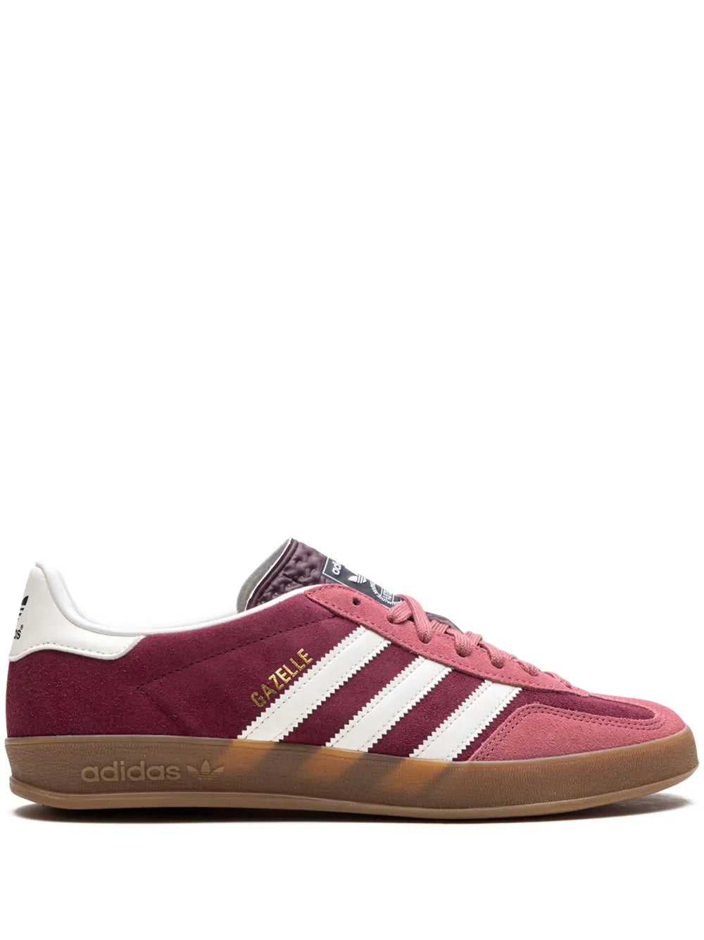 gazelle burgundy x white sneakers (women)