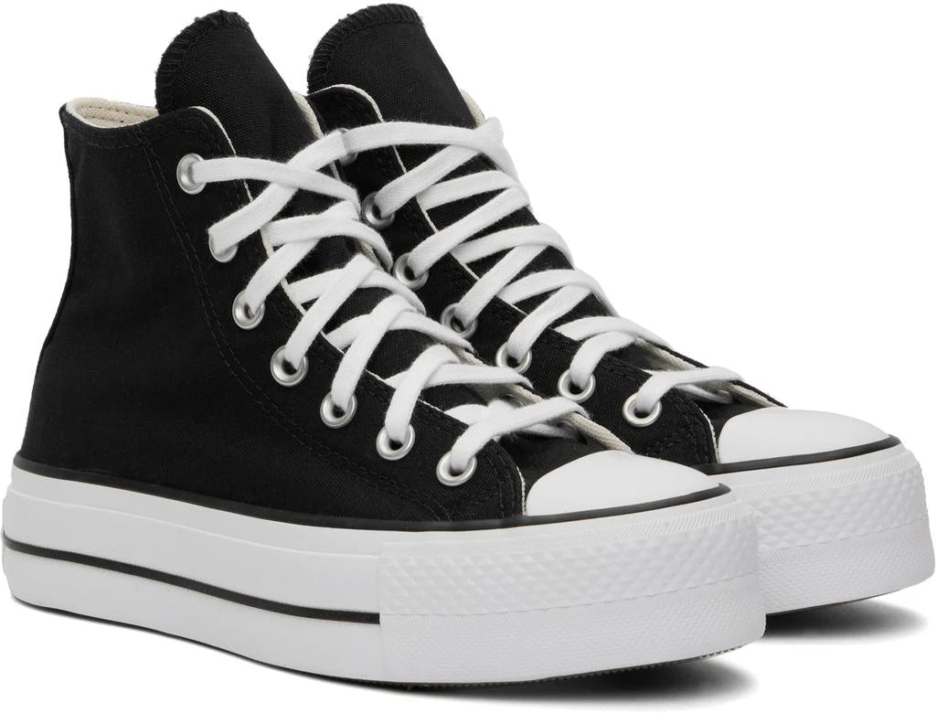 Women’s Black Chuck Taylor All Star Canvas Platform High Top Sneakers