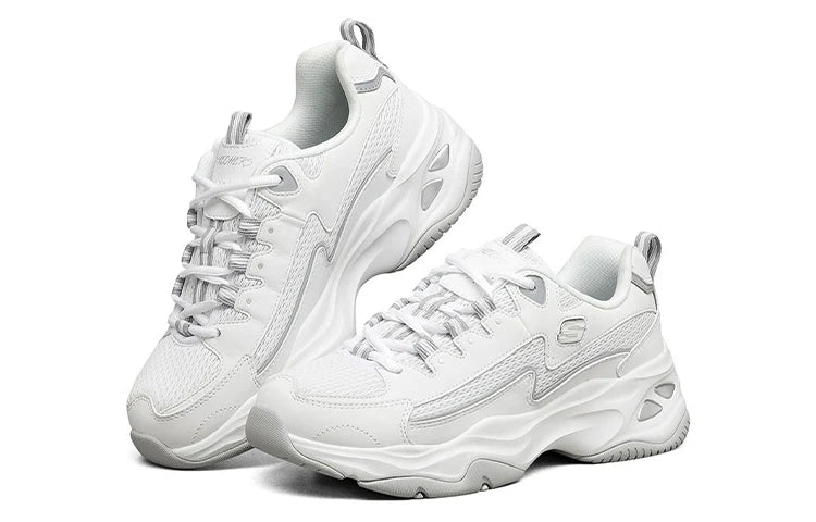 (WMNS) Skechers D'lites 4.0 low Sneaker GS White 149491-WHT