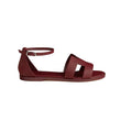 Hermès Santorini Sandals Epsom Rouge