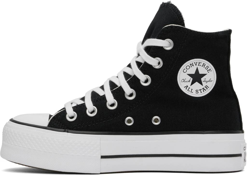 Women’s Black Chuck Taylor All Star Canvas Platform High Top Sneakers