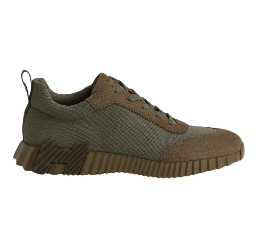 Hermès Bouncing Sneaker in Cotton Canvas and Suede