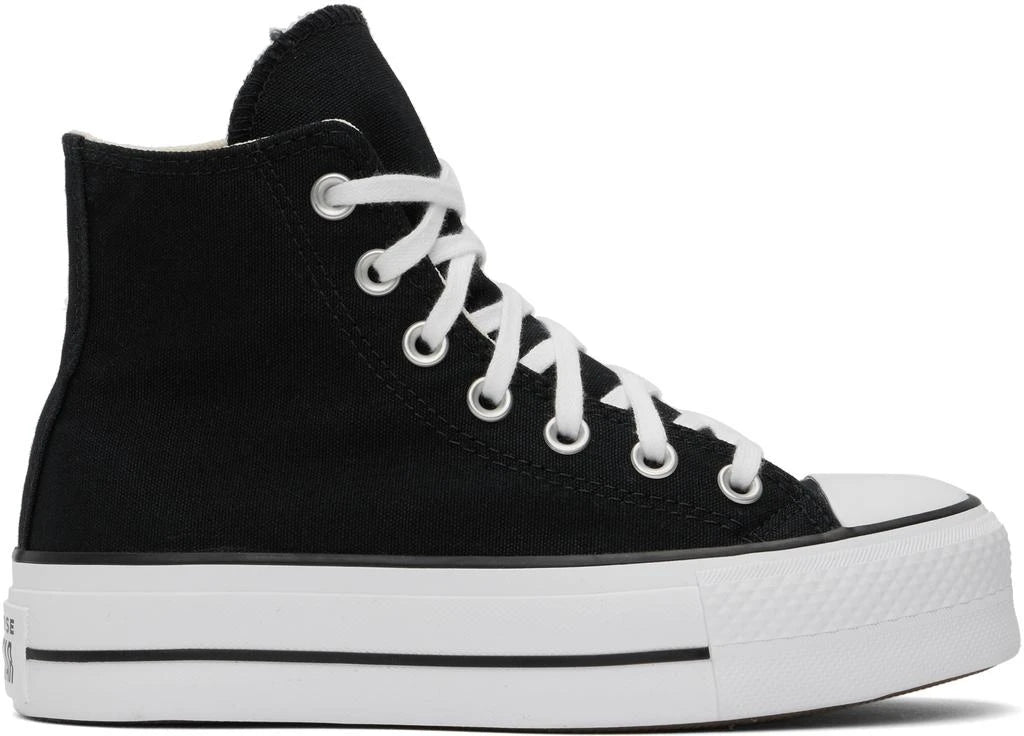 Women’s Black Chuck Taylor All Star Canvas Platform High Top Sneakers