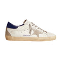 Golden Goose Super-Star trainers in smooth white leather with dark grey back and suede leather star(Men)