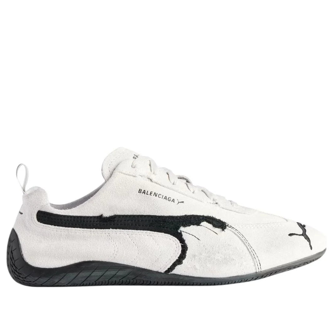 Balenciaga x Puma Speedcat Suede 'Distressed White Black