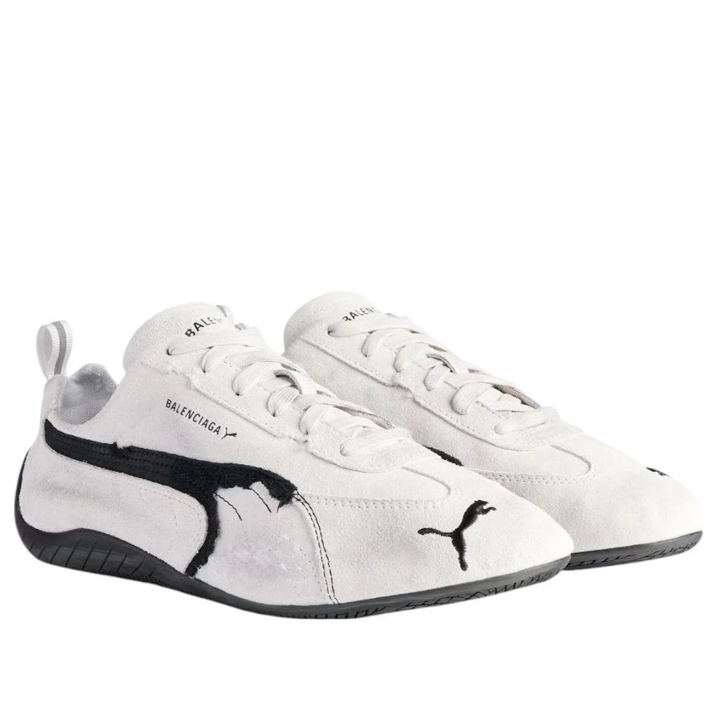 Balenciaga x Puma Speedcat Suede 'Distressed White Black