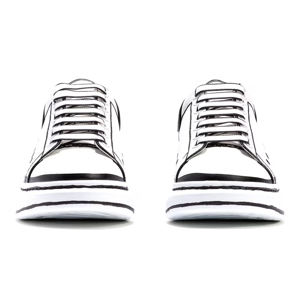 Sale Alexander Mcqueen Oversized – White Black Outline