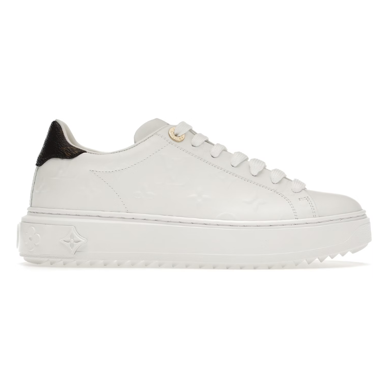 Sale Louis Vuitton Time Out – Debossed Monogram Leather White