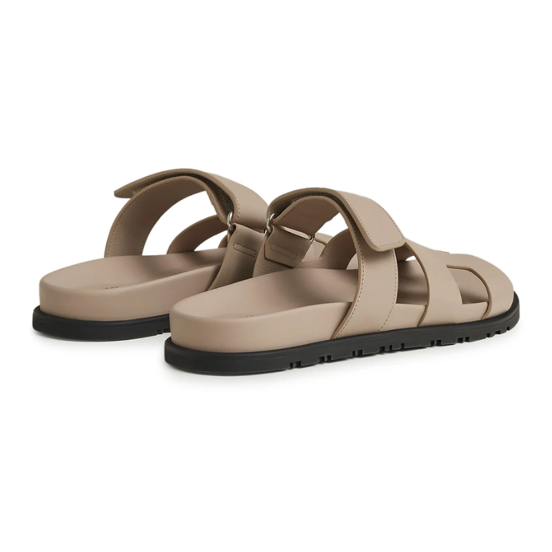 Hermes Chypre Sandal – Beige Mastic Calfskin Leather