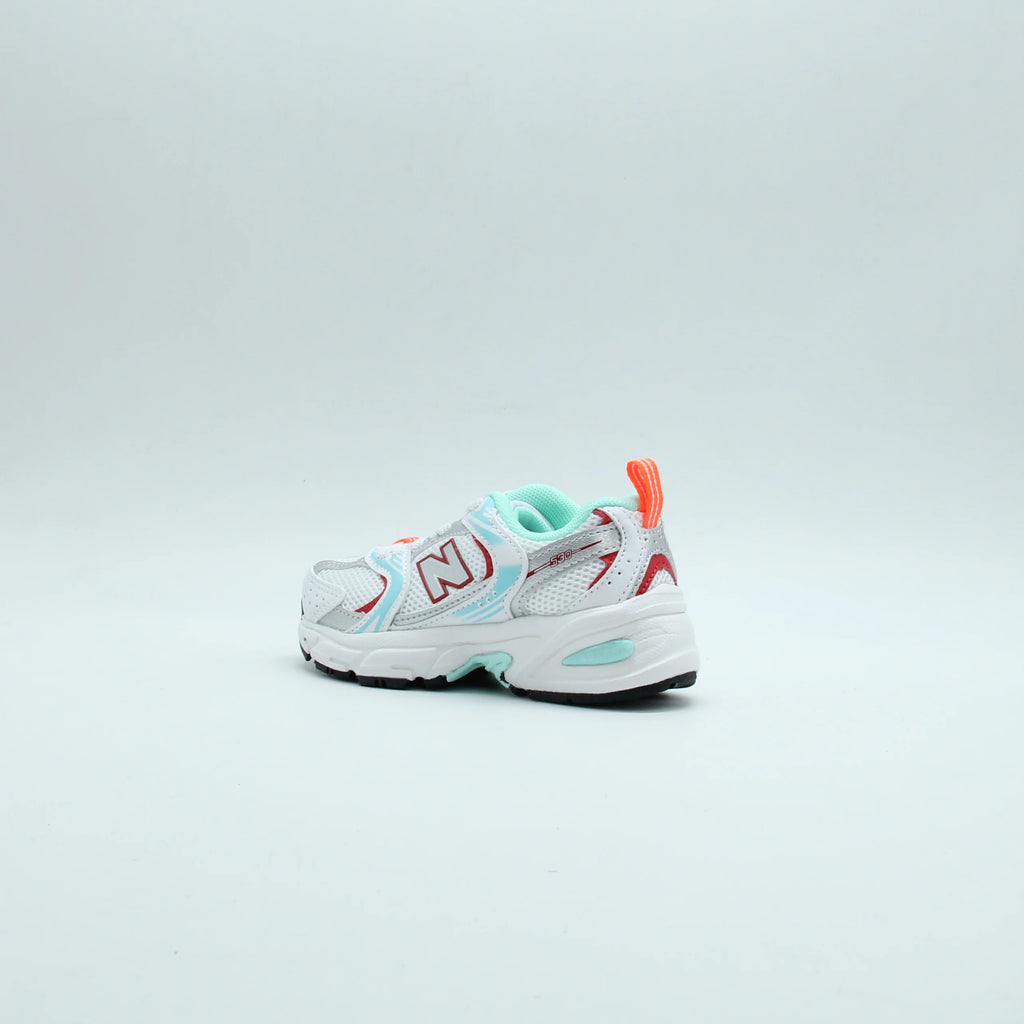 Kids New Balance 530 in the (White/Turquoise)