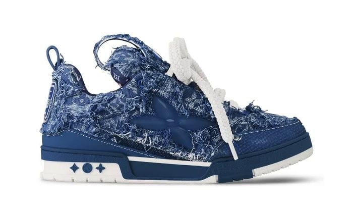 Louis Vuitton LV Skate Sneaker Distressed Denim Blue