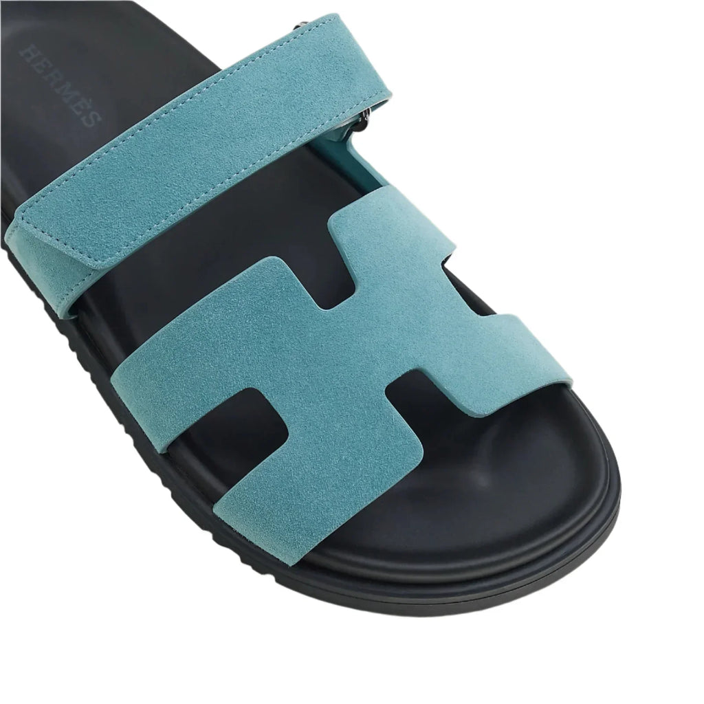 Hermès Chypre, Suede Goatskin, Bleu Mineral.