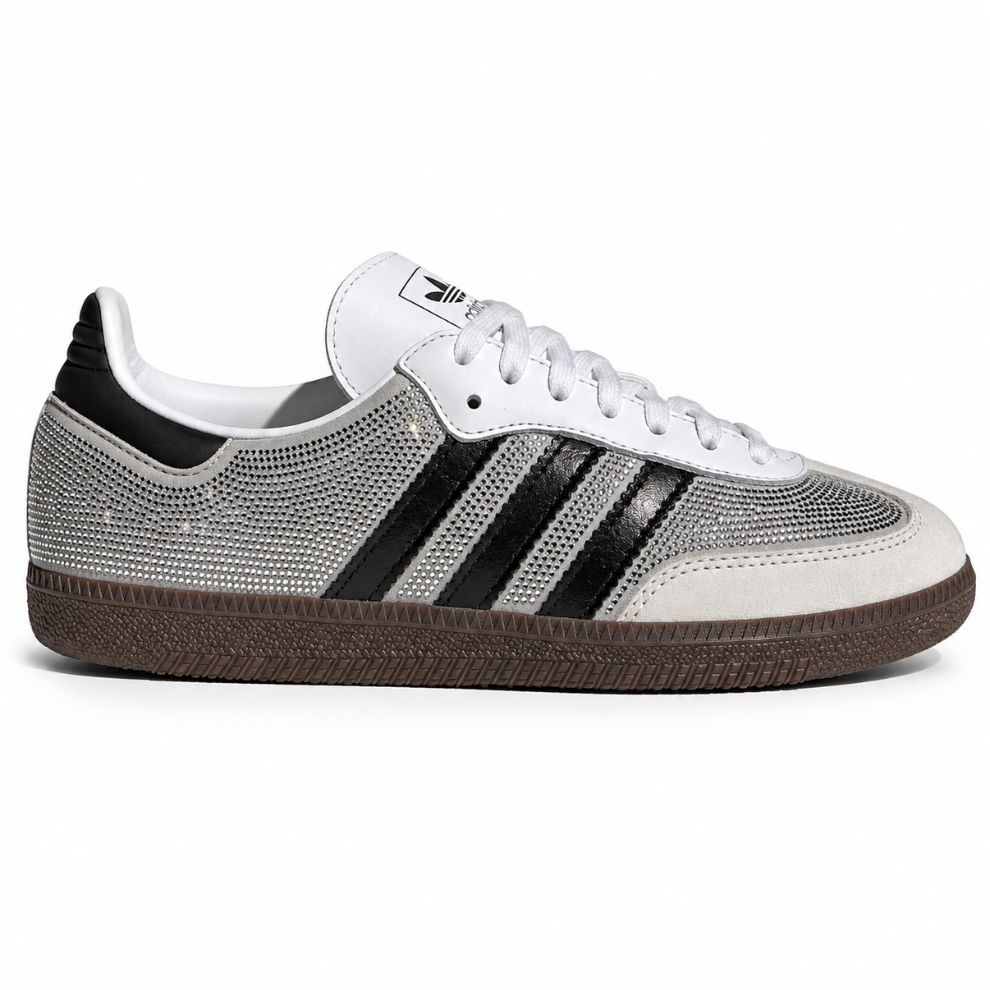 adidas Samba Og Rhinestone Crystal White Silver.