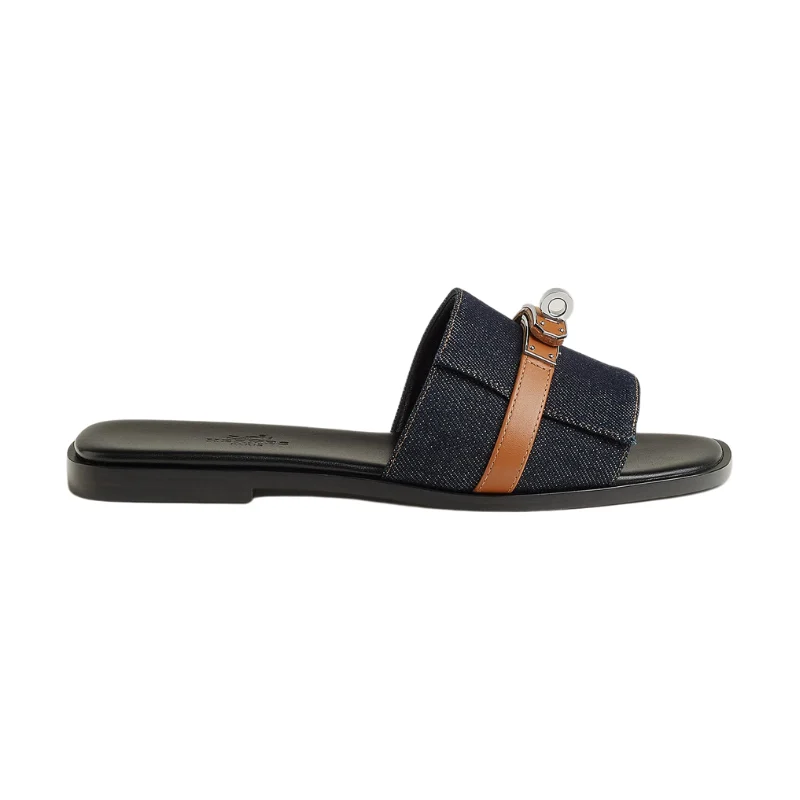 Hermès Giulia Sandal 'Bleu Brut Naturel' (Women)