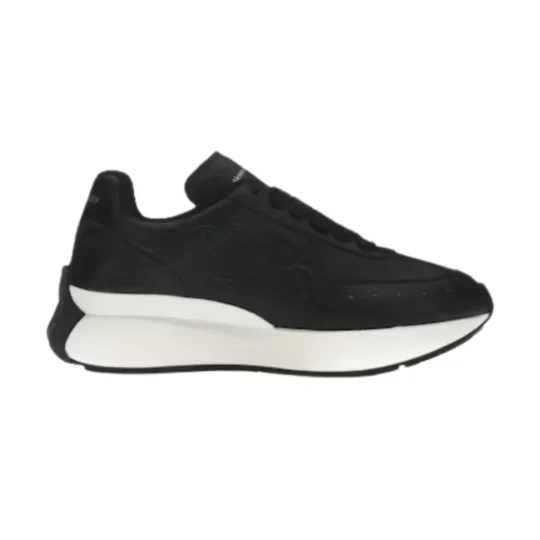 Alexander McQueen Oversized Graffiti Sprint Runner 'Black White' (Unisex)